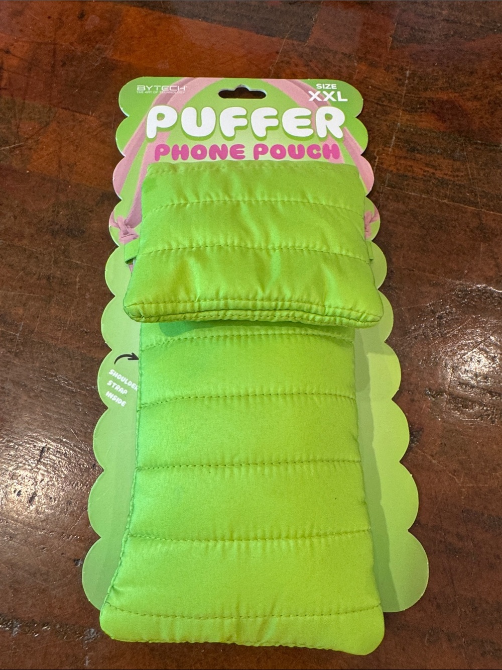 Puffer Phone Pouch XXL - Neon Green